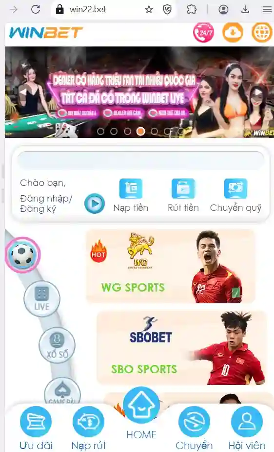 giao diện win22 bet